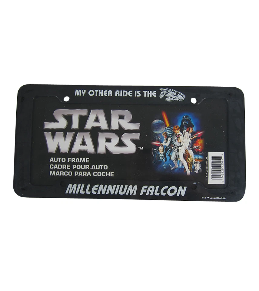 New Star Wars Millenium Falcon  Car Truck Plastic License Plate Frame Screw Caps - Изображение 2 из 3