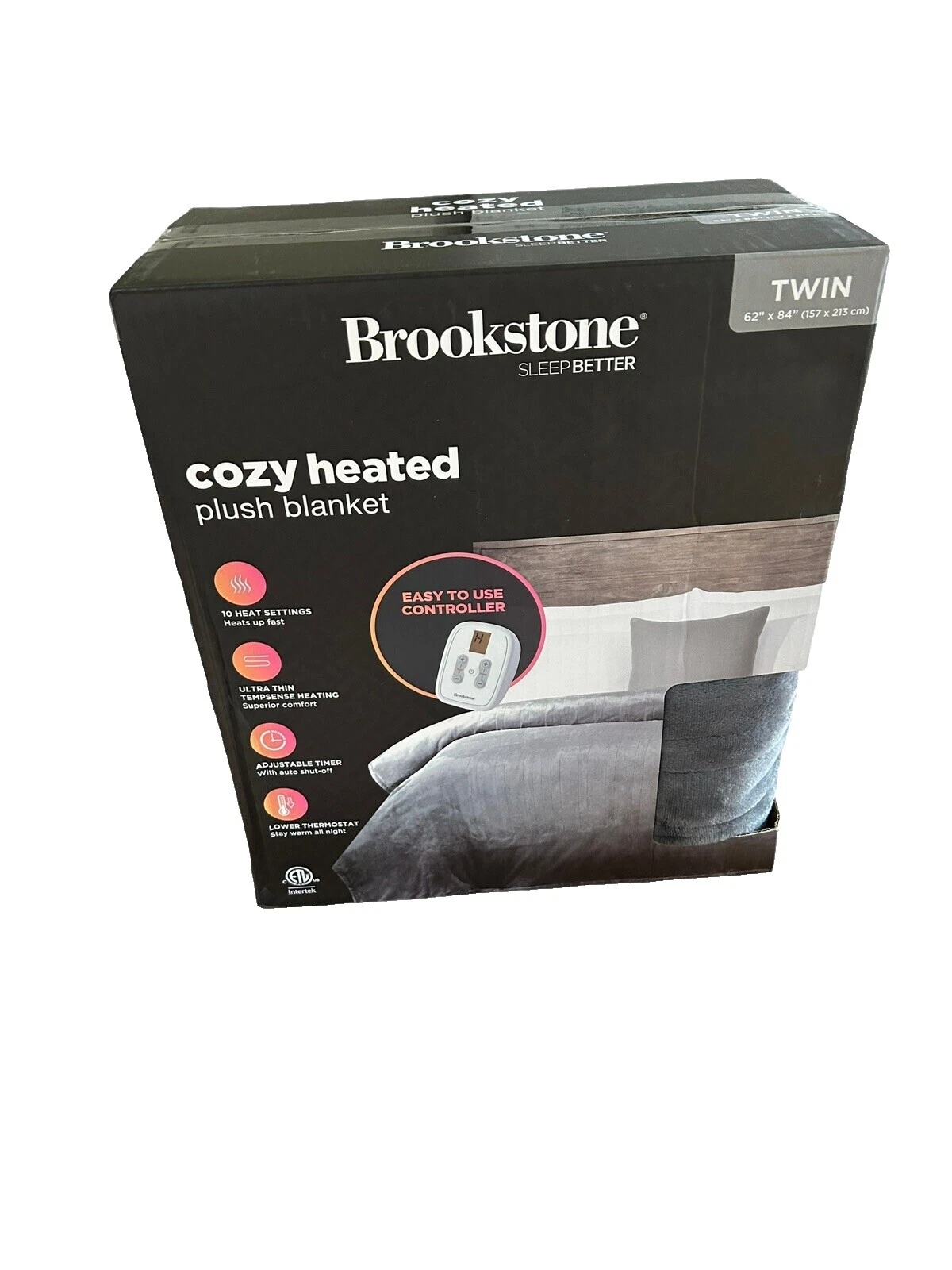 Cobijas y mantas de poliéster rectangular Brookstone