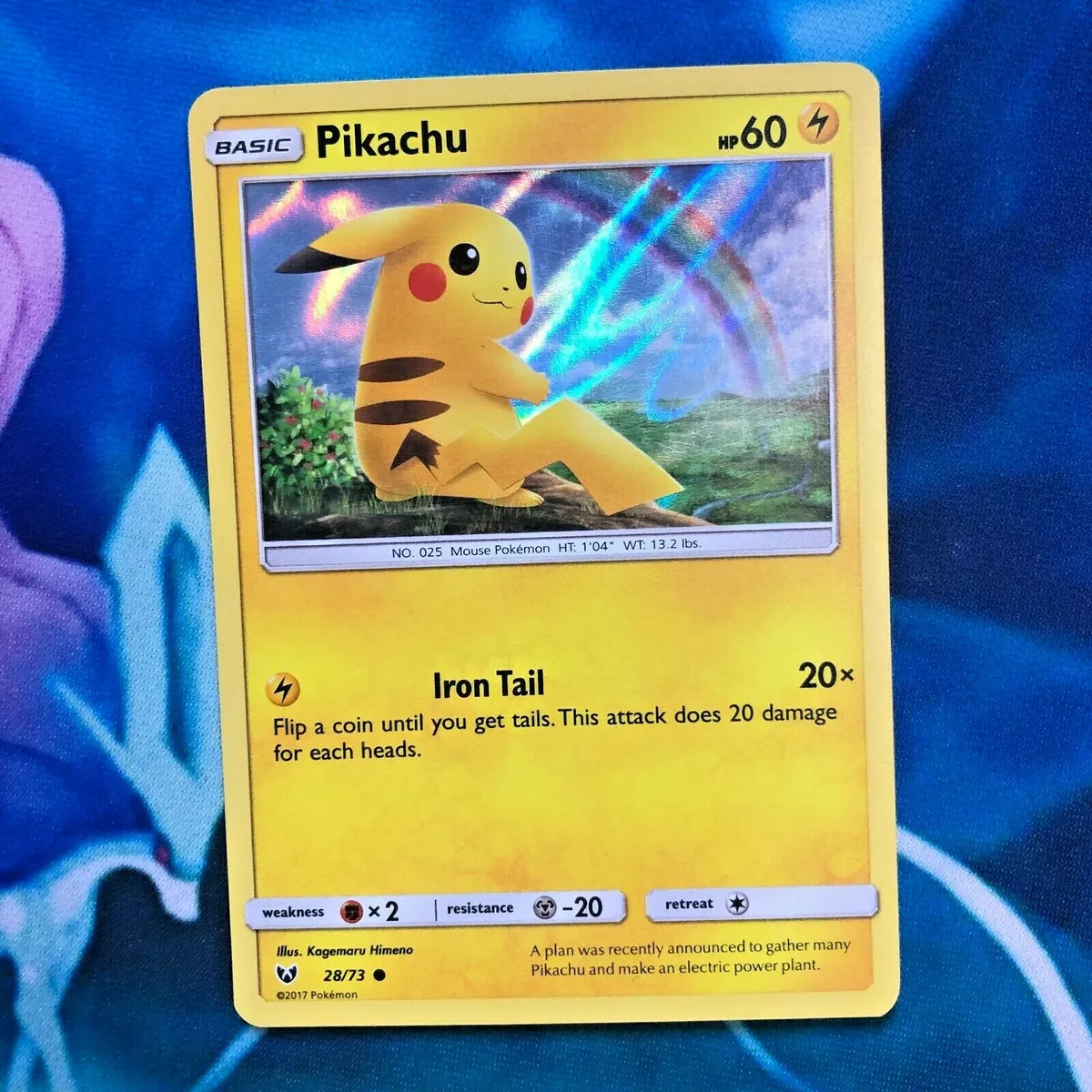 Pikachu - 28/73 - Holo Promo Rare Shining Legends Set - Pokemon Card - LP