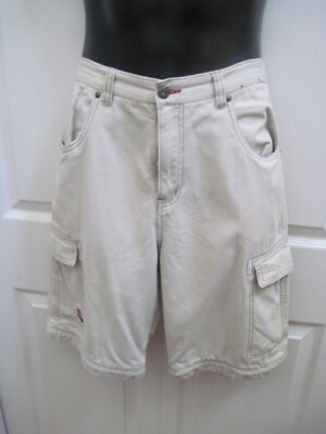 Plugg Co. 20  Men s Khaki Cargo Shorts Beige Casual Pant Lots of Pockets