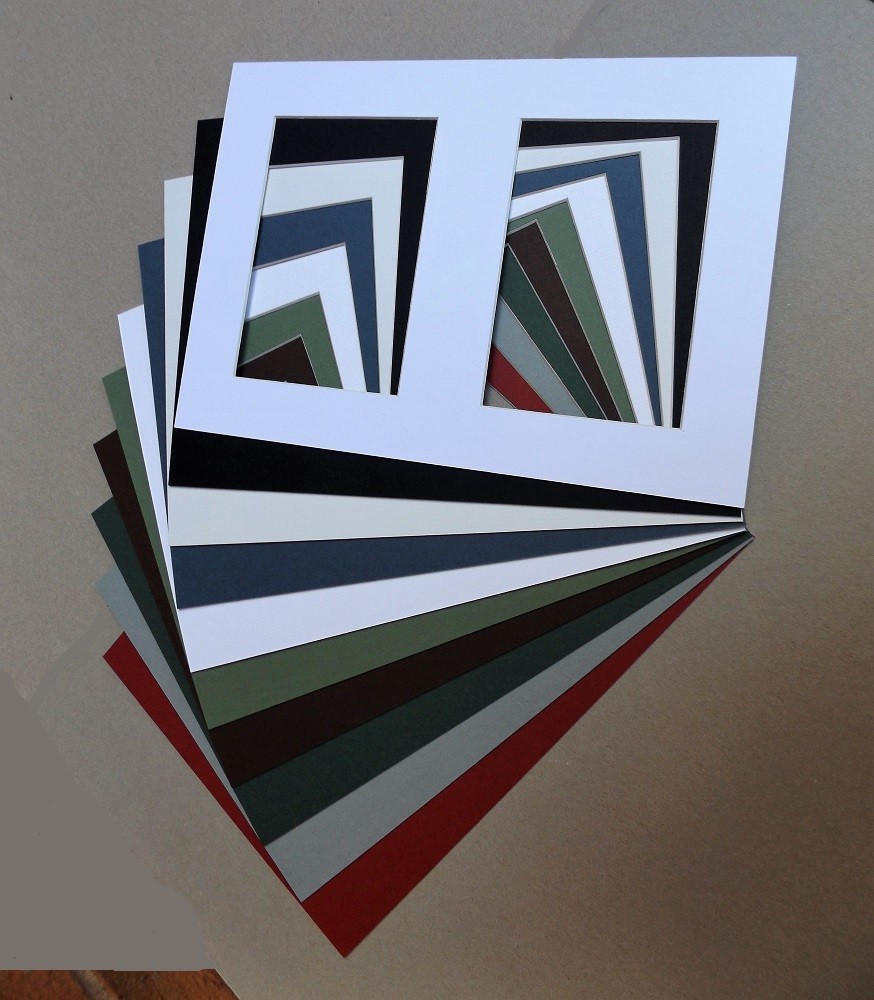 A4 Cardboard MOUNTS with 2 Apertures suitable for 6 x 4"/4 x 6