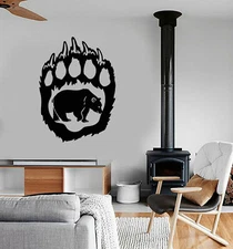 Vinyl Wall Decal Bear's Paw Predator Animal Forest Stickers (3505ig)