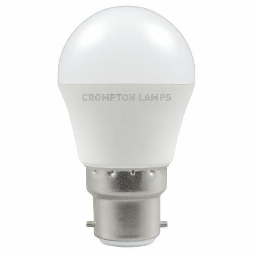CROMPTON LED Round Thermal Plastic • 5.5W • 4000K • BC-B22d 11533 Golf Ball