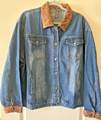Crazy Train Denim Jean Jacket Size 3XL New with Tags