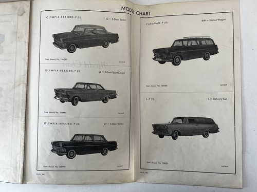 OPEL EXPORT MASTER PARTS AND ACCESORIES PRICE LIST 1962-1973 OLYMPIA REKORD P - Imagen 10 de 17