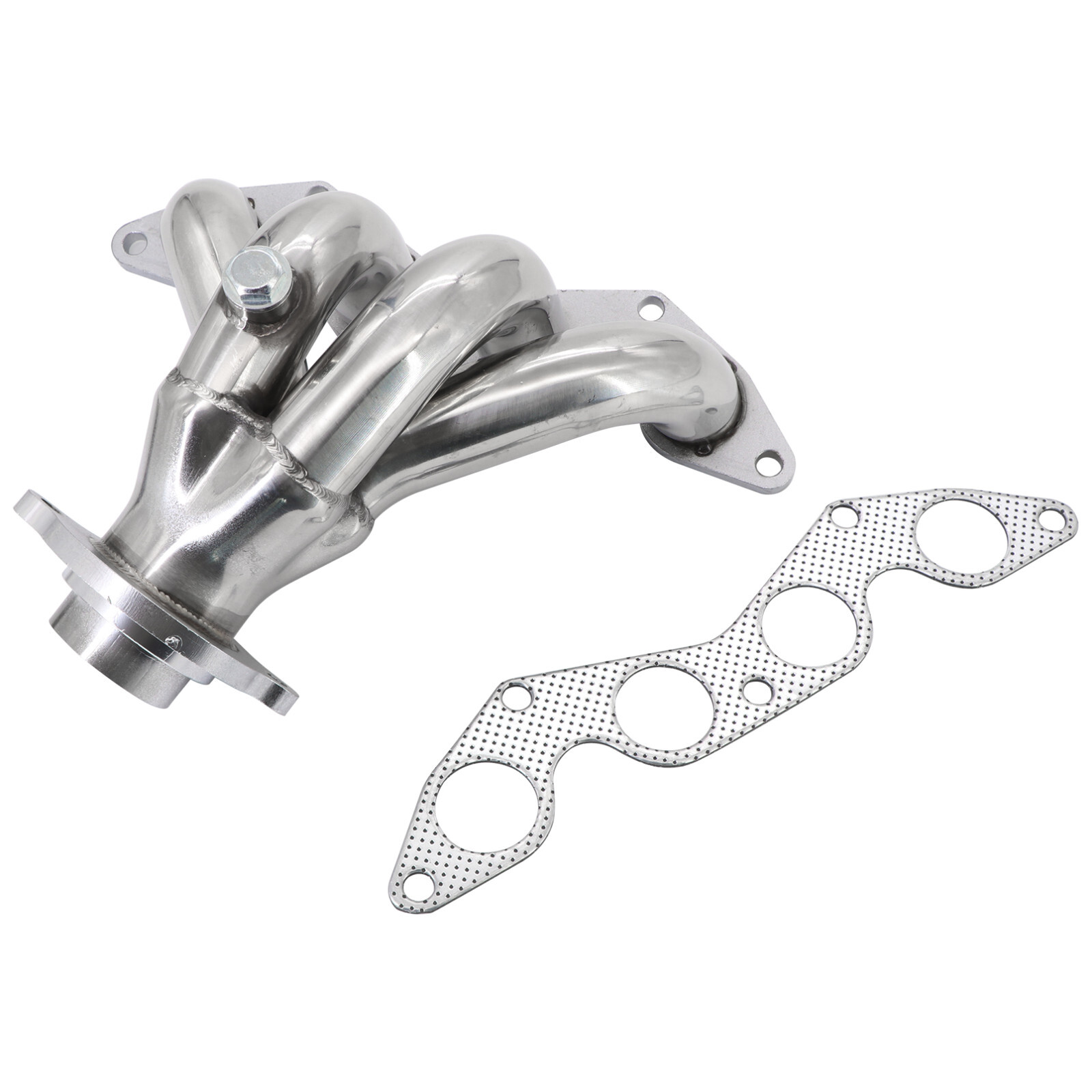 Stainless Steel Manifold Header For 0105 Honda Civic EX EM/EM2 D17A2 1