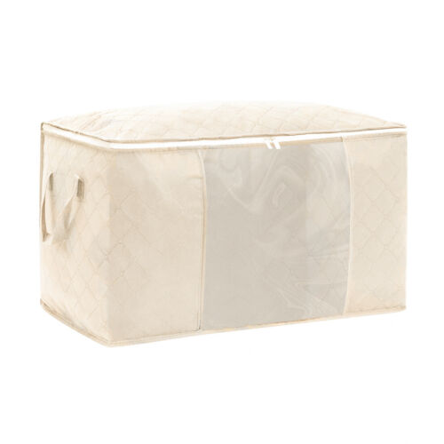 4X Clothes Storage Bags Zipped Organizer Underbed Wardrobe Cube Closet Boxes UK - Picture 2 of 15