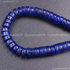 Natural Lapis Lazuli Gemstone Heishi Spacer Loose Beads 3mm x 6mm 8mm 10mm 15.5"
