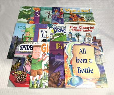 LOT OF 14 HAMPTON BROWN PHONICS & FRIENDS STORYBOOKS / READERS LEVEL C, D, E, F
