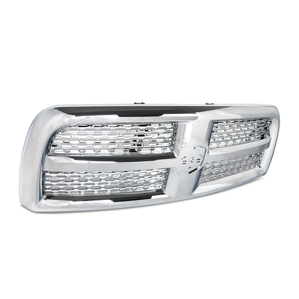 Laramie Style Front Upper Grille Chrome For 2013-2018 Dodge Ram 2500 HD 3500 HD - Image 3 of 4