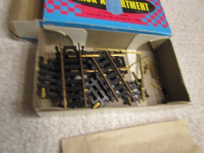 Vintage Atlas HO 12 Small Track Sections Brass Rails Black Ties Code 100 #47 NOS