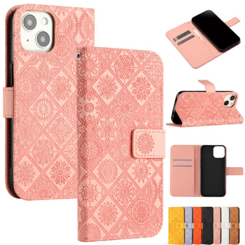 For iPhone 15 14 13 12 11Pro Max 8 Magnetic Flip Leather Wallet Stand Case Cover - Picture 1 of 42