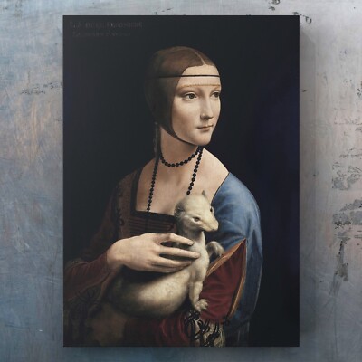 ''Lady with an Ernie'' by Leonardo da Vinci 1490 | 12'' x 16'' Giclée Art Print
