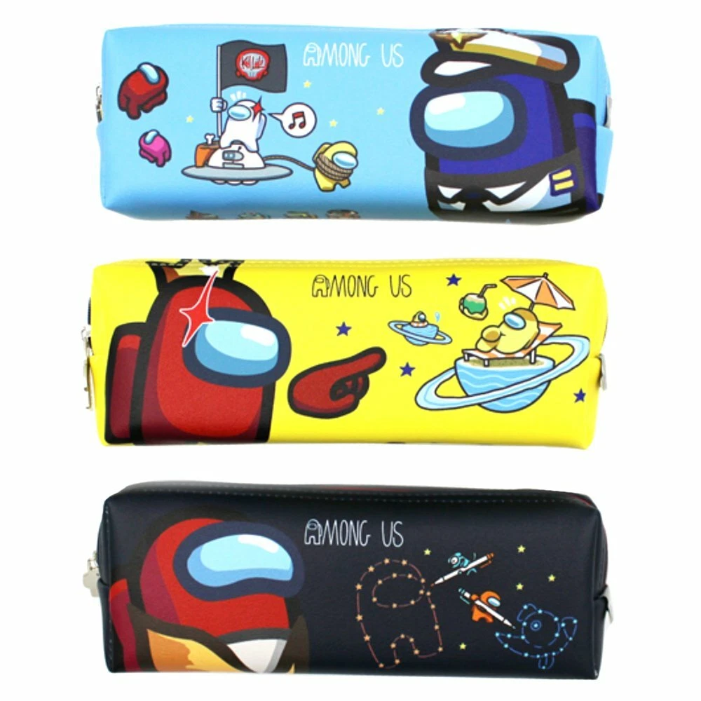 Among Us Cute Character Soft Rectangular Pencil Case Multi Purpose