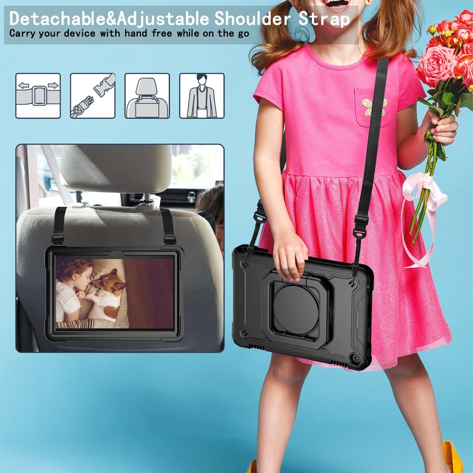 Funda protectora a prueba de golpes con soporte para Amazon Fire Max 11/HD 10/HD 8/Fire 7 Foto 3 de 3