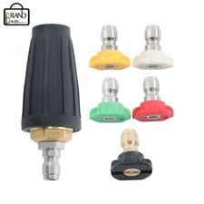 3600 Psi High Pressure 1/4 Inch Rotating Turbine Nozzle Set W/ 5 Spray Nozzles