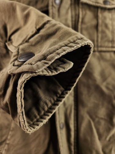 Levis kleine grüne Cargojacke durchgehender Reißverschluss Druckknopf gefüttert hoher Kragen Mantel Taschen Herren - Bild 19 von 23