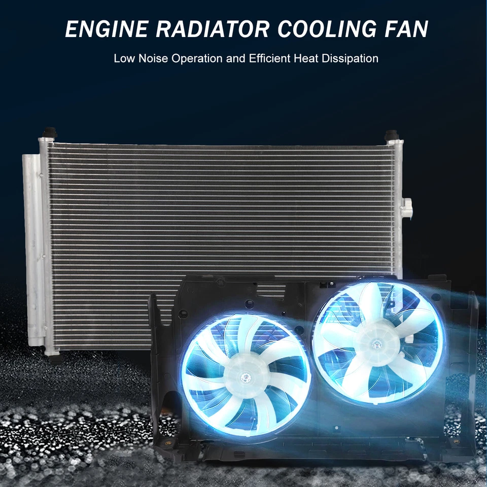 Electric Radiator Condenser Cooling Fan Kit For 2006 2007 2008-2012 Toyota RAV4 - Image 2 of 4