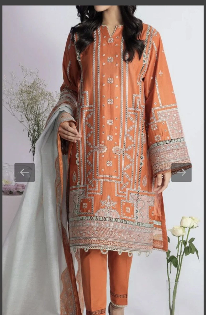 Pakistani Indian Bollywood Jazmin Designer 3 Piece Stitched Women