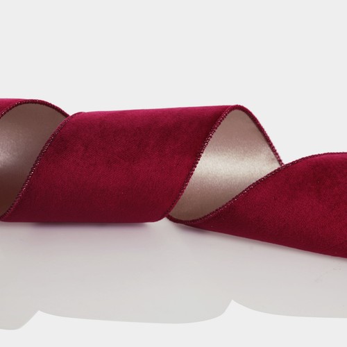 Reversible Velvet and Satin Wired Christmas Ribbon Garland - Picture 22 of 54
