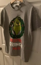 Dr. Seuss Grinch Face Christmas T-Shirt Medium  New  