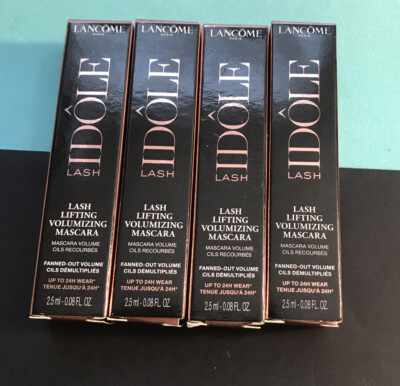 LANCOME Lash IDOLE Volumizing Mascara - Glossy Black travel size 4 CT