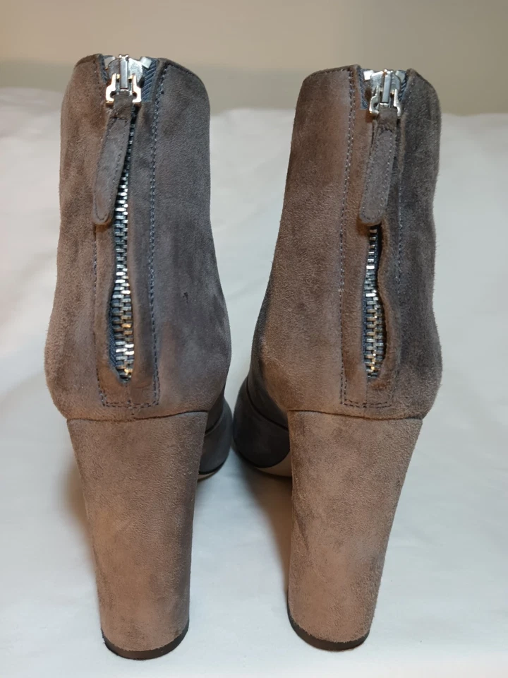 Botines J Crew Adele Talla Once Gris Gamuza Cremallera Trasera Foto 3 de 4