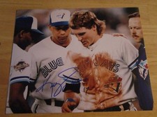 KELLY GRUBER TORONTO BLUE JAYS SIGNED 8 X 10 MATTE PHOTO (E) WORLD SERIES CHAMP