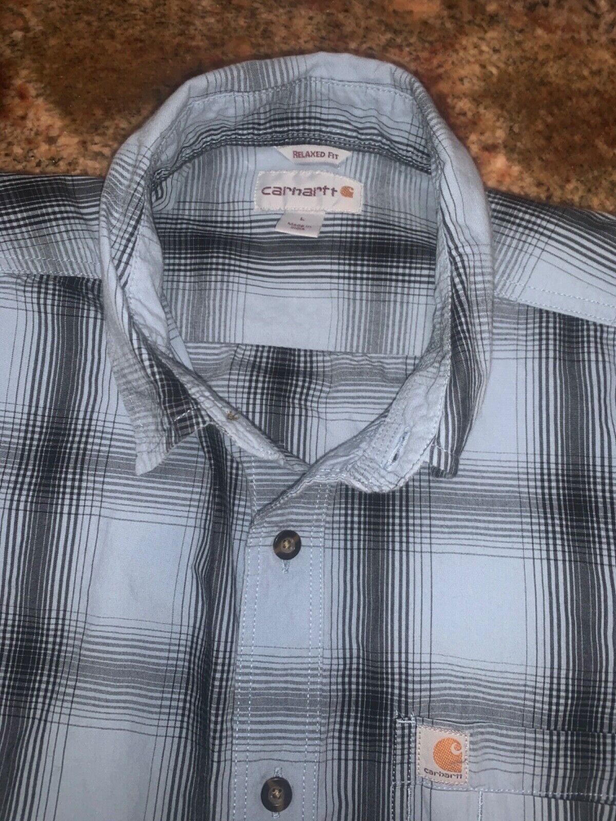 Carhartt Relaxed Fit Shirt Men's large Plaid Work… - image 1