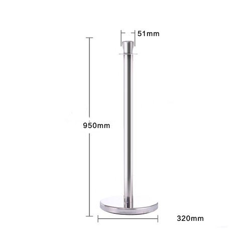 3x Queue Barriers +2 Ropes Crowd Control Bollards Stanchions (Silver+Black ROPE) - Picture 8 of 11