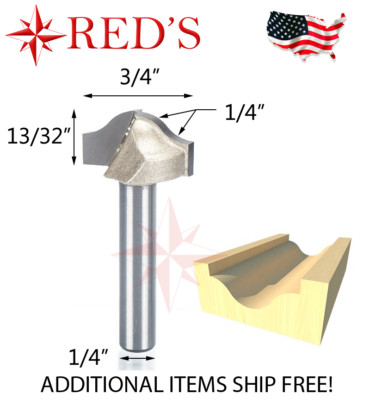Tideway Carbide PRO LC05091204 3/4'' DIA Trim or Panel Ogee 1/4'' shank router bit