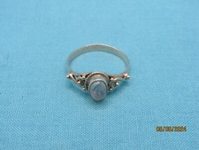 Vtg Stunning Sterling Silver Moonstone Ring Size 7.75. 740