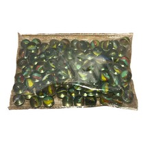 Cat's Eye Style Glass Marbles Mixed Colors Approximately 5/8" 97 Small 1 Large