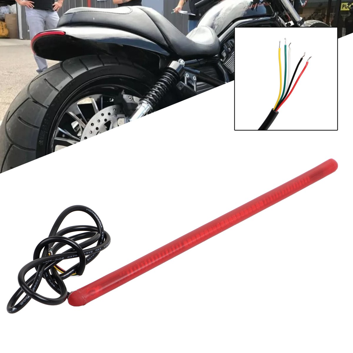 Fender Led Turn Signal Brake Tail Light Strip For Harley V-Rod