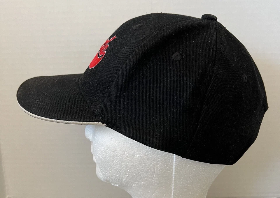 Canada Hat Black Red Script Spellout Travel Tourist 1990s OSFA - Image 3 of 4