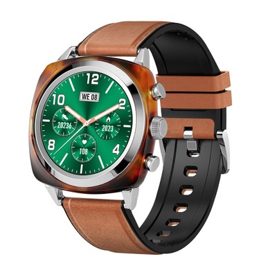 wonlex Smart Watch with Amber Accent Nylon Strap Men Women Fashionable Round ...