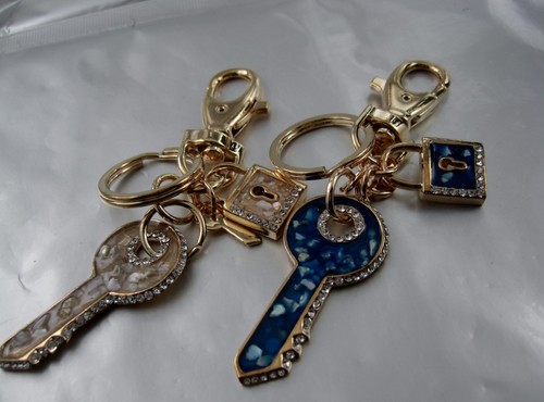 Schlüsselanhänger Taschenschmuck Schlüssel Anhänger mit Schloss