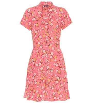 Lauren Polo Ralph Lauren Floral Mini Dress Blush Floral UK 10 Neu UVP 229£