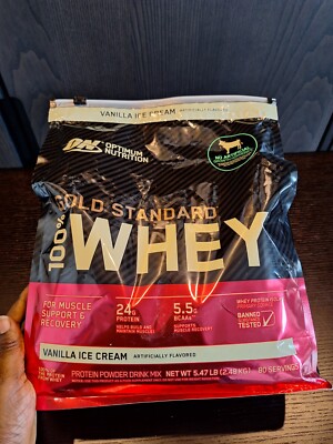 optimum nutrition gold standard 100 whey protein. 5.64 Bag.Exp 2026. Vanilla...