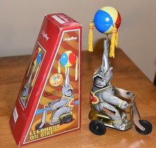 Schylling Collector Series Elephant on Bike Mechanical Tin Toy w/box Great shape