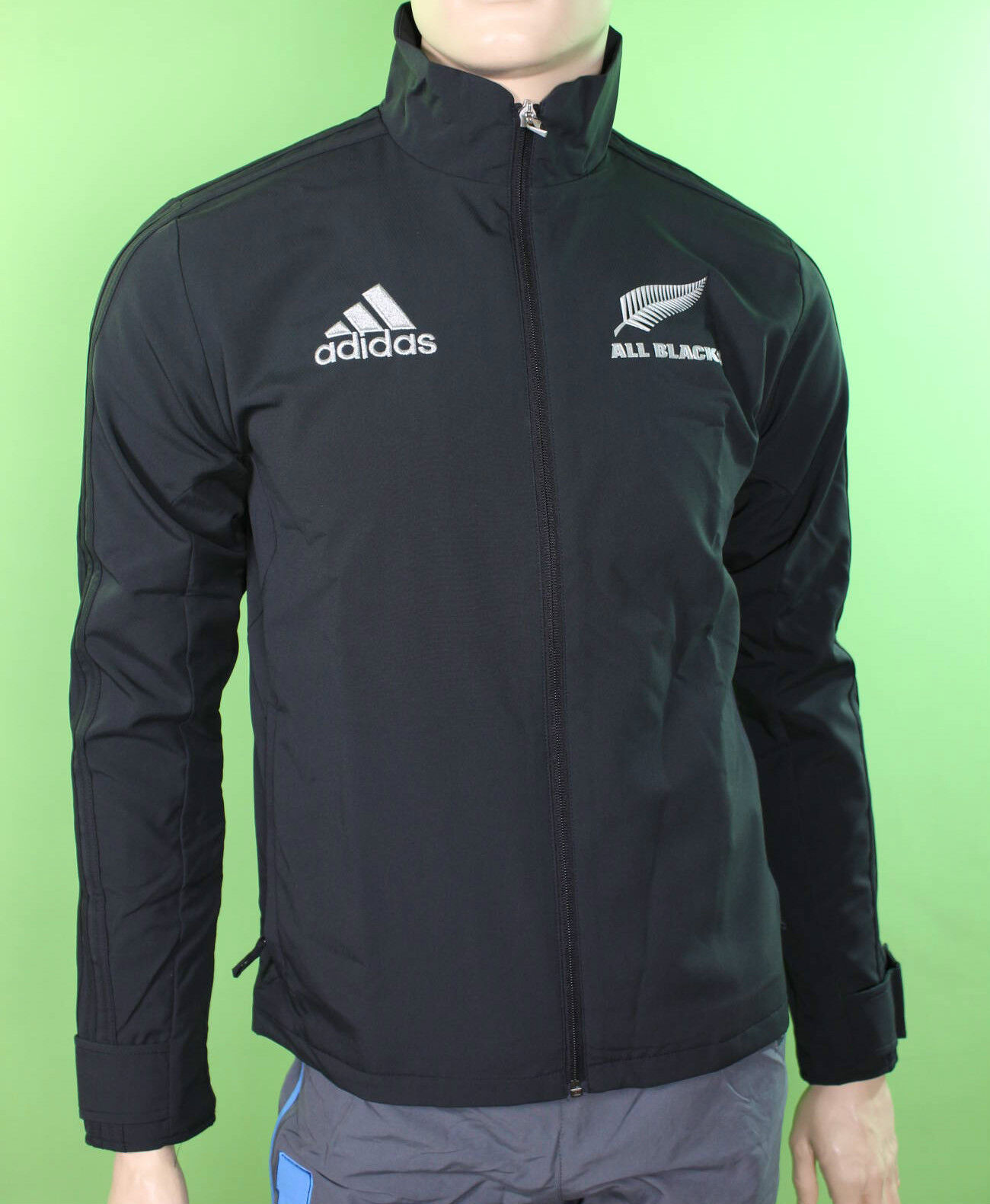 2910 ADIDAS ALL BLACKS RUGBY NEW ZEALAND ANTHEM JACKET JACKET TOP