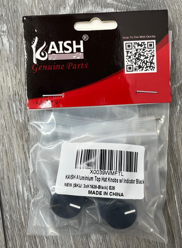 3er-Pack Kaish K1828 - schwarze Aluminium Zylinderknöpfe mit Blinker, schwarz - Bild 2 von 5