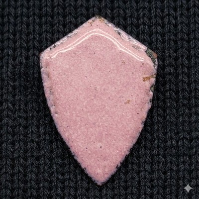 Vintage Lavender Pink Shield Brooch Crest Scatter Pin Enamel Copper MCM Heraldic