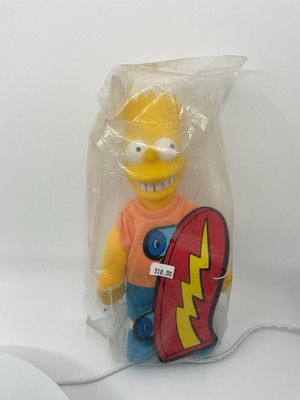   Vintage Bart Simpson Plush Burger King Toy   1990s Skateboard Style!