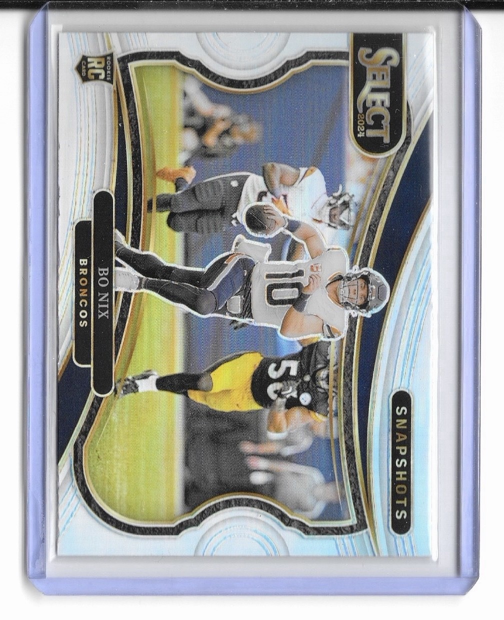 2024 Panini Select - Snapshots Bo Nix #17 Silver Prizm (RC) Denver Broncos 