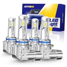 9005 9006 LED Light Bulbs Combo, 80,000LM 800 Super Brighter, 6500K 9005 9006