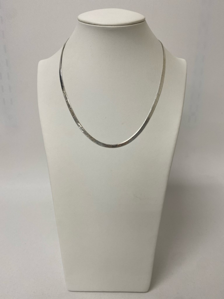 Silver Herringbone Necklace - image 1