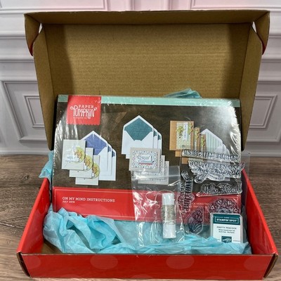 Stampin Up Paper Pumpkin Kit July 2019 On My Mind Blue Teal Card Making Kit