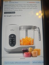 Bear Baby Food Maker SJJ-R0385 White LED Smart Touch Display 400mL Capacity