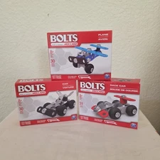 3 Erector Model Kits by Meccano Race Car, Car and Surprise- Brand New